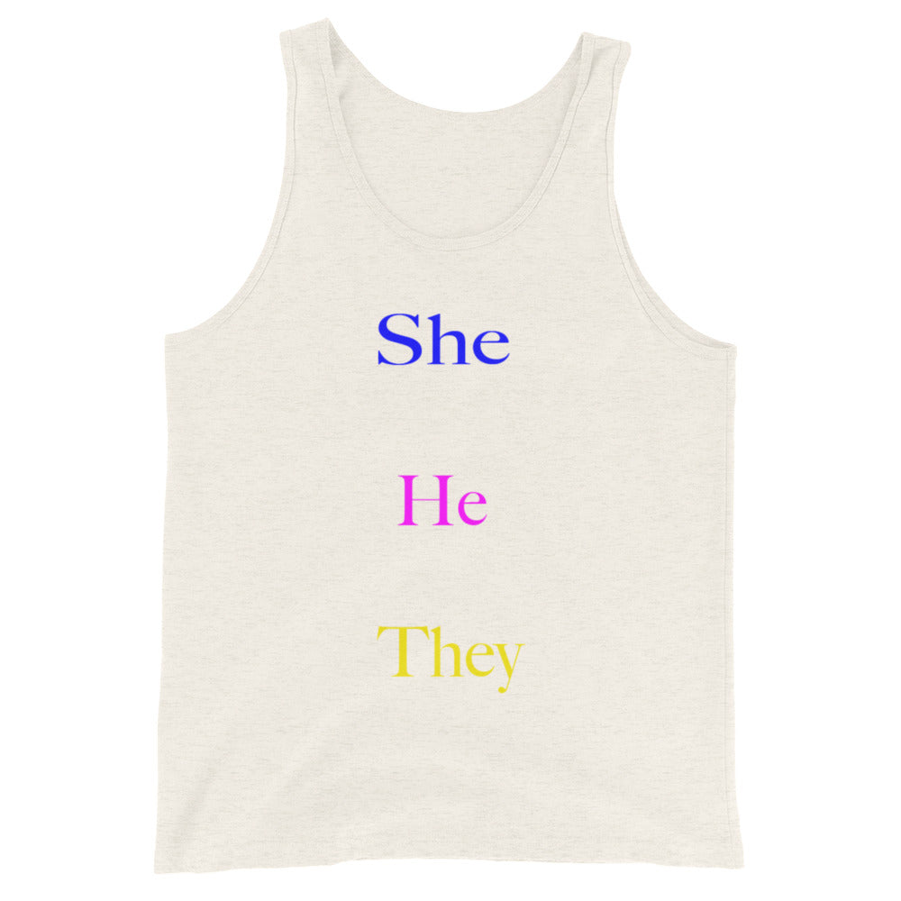 Pronouns Unisex Tank Top