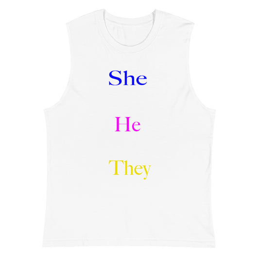 Pronouns Muscle Shirt