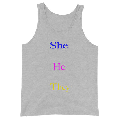 Pronouns Unisex Tank Top