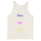 Pronouns Unisex Tank Top