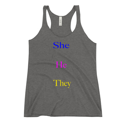 Pronouns Women's Racerback Tank